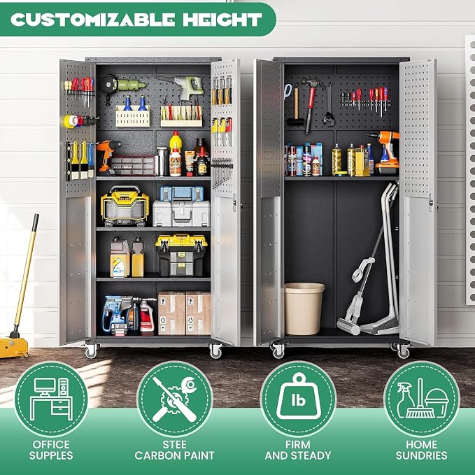 10-Piece Heavy Duty Steel Garage Cabinet System
