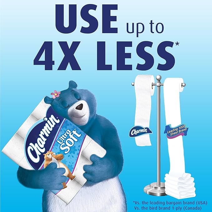 Charmin Ultra Soft Toilet Paper, Bath Tissue, Mega Roll, 24 Count, 4 Count (Pack of 6)