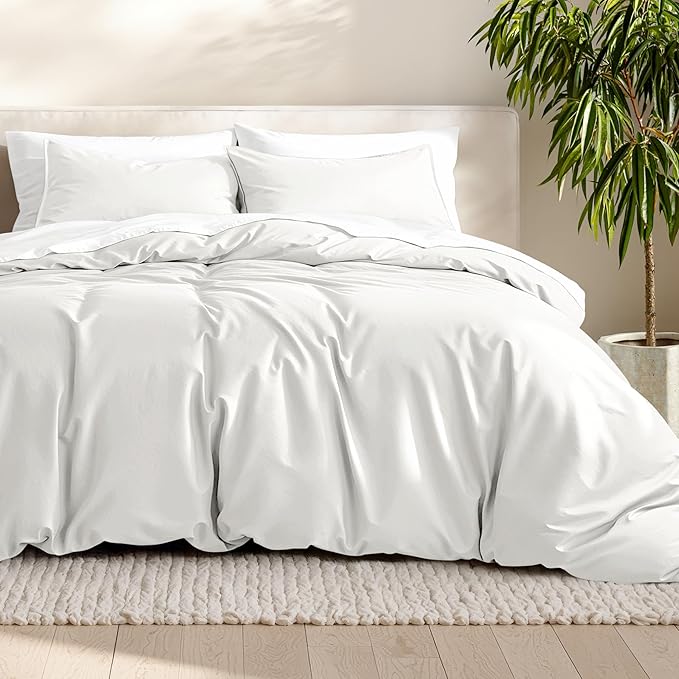 Bare Home Bedding Duvet Cover Extra Long Size - Premium 1800 Super Soft Collection - Lightweight, Cooling Duvet Cover - Soft Breathable Bedding (Twin/Twin XL, Cream)