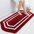 COSY HOMEER Extra Thick Bath Linen Sets Rugs - Anti-Slip Bath Mats Soft Plush 100% Strong Polyester Living Room Bathroom Water Absorbent(Red,24x48 - Inches)