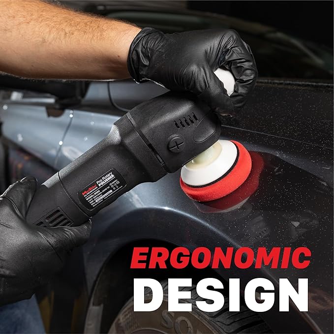 Maxshine M550 Rotary Polisher – 550W Compact Car Buffer with 3” Backing Plate, 5/8” Thread & 6-Speed Control – Auto Detailing Tool for Cars, Trucks, SUVs & Boats, Paint Correction & Swirl Removal