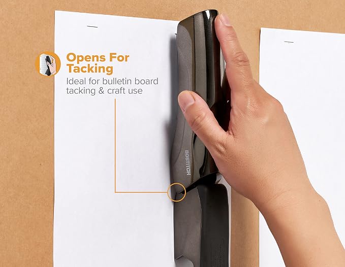 Bostitch Office Heavy Duty 40 Sheet Stapler, Small Stapler Size, Fits into The Palm of Your Hand, Black Chrome (B275-BLKCH)