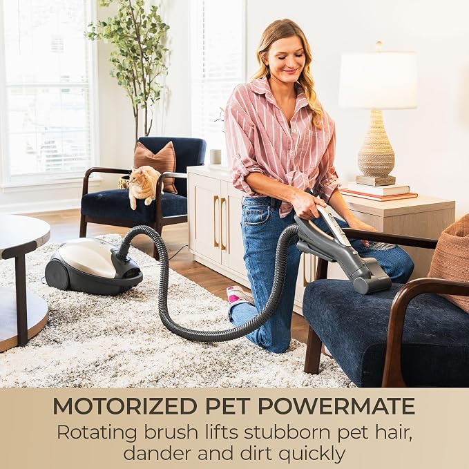 Kenmore Elite Ultra Plush 700 Series Bagged Canister Vacuum | 2-Motor System, Powerful Suction, HEPA Filter, Pet PowerMate for Pet Hair, Thick Carpet, Hard Floors, Stairs and More