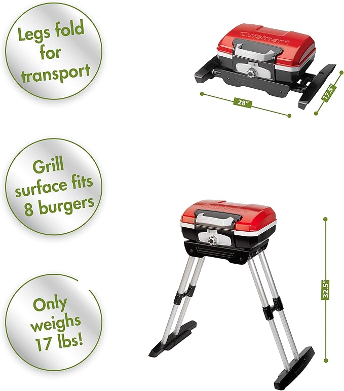 Cuisinart Petit Gourmet Portable Gas Grill (CGG-180) + Cuisinart Grilling Tool Set (CGS-134)