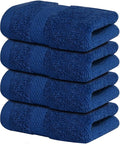 Infinitee Xclusives 100% Cotton Luxury Wash Cloths for Showering - 4 Pack | Washcloths [13x13] - Soft and Absorbent Face Towels for Bathroom Wash Clothes - Gym, Spa & Hotel Use