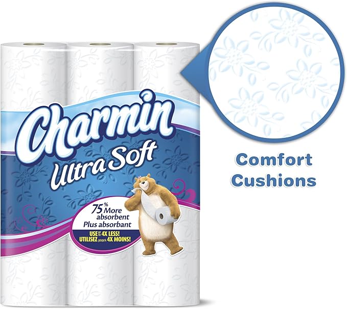 Charmin Ultra Soft Double Roll Toilet Paper, 12 Count