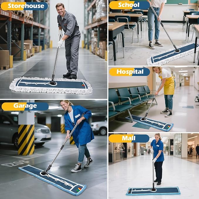 MASTERTOP 93cm Microfibre Mop Heads Replacement for Industrial Mop, Cleaning Heads for Hardwood, Tile, Laminate, Garage, School, Mall, Suit for B0CQ7MQJ65 B0DPM7JNBL B0FBF93RXT