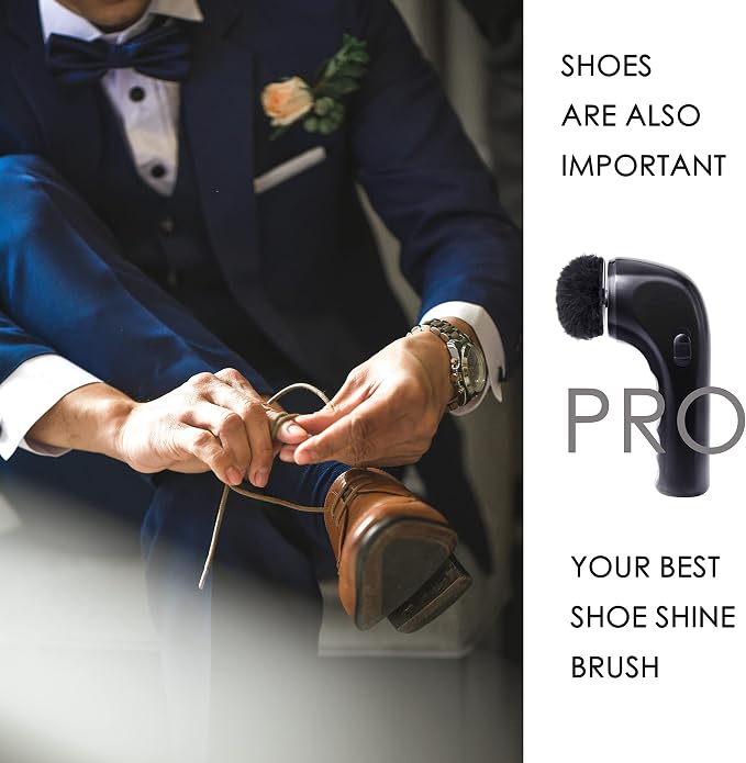 Electric Shoe Shine Kit, Sansent Electric Shoe Polisher Brush Shoe Shiner Dust Cleaner Portable Leather Care Kit for Shoes