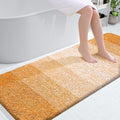 OLANLY Bathroom Runner Rugs Mat 59x24, Extra Soft Absorbent Microfiber Bath Rugs, Rubber Backing, Quick Dry, Washable Long Bath Mats for Bathroom, Tub and Shower, Home Decor Accessories, Golden Yellow