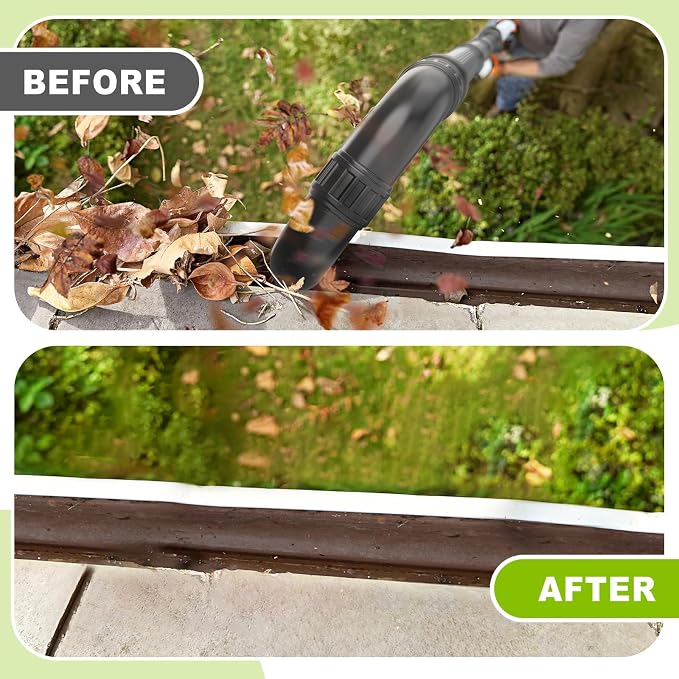 Sealegend Gutter Cleaning Attachment Kit Compatible with EGO Leaf Blower | for Electric Blowers LB5302/LB6504/LB7654/LB8803-2/LB6151..., Swivel Tail-Wand for Easier Control, 360°Nozzle, 8.3FT Reach