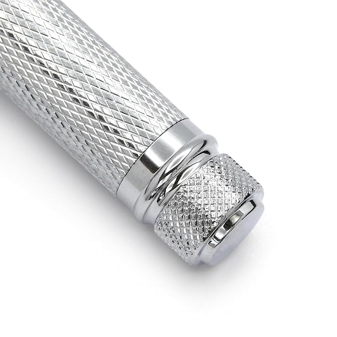 Edwin Jagger DES89KN Short Handled Classic Double Edge Manual Eco-Friendly and Reusable Safety Razor for Men and Women for Shaving Cream or Soap Fits All DE Razor Blades (Knurled)