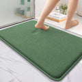 OLANLY Memory Foam Bathroom Rugs 36x24, Absorbent Bath Mat, Olive Green | Soft Quick Dry Bath Rugs Mats, Non-Slip, Machine Washable Carpet for Bathroom Floor, Tub and Shower, Home Decor Accessories