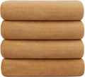 JML Microfiber Bath Towels, 30" x 60", 4 Pack, Beige | Oversized, Soft, Super Absorbent, Fast Drying for Shower, Swimming, Sauna, Pool, Beach, Sport, Fitness, Yoga
