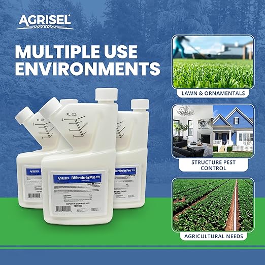 Agrisel Bifenthrin Pro 7.9, Insect Control, Safe for Plants & Crops, Insecticide, Effective Against 125+ Insects, 1 Gallon