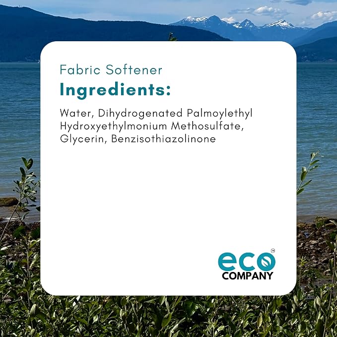 Eco Fabric Softener, Unscented, 1 Gallon, Reduces Static, Plant-Based & Biodegradable Formula, HE Washer Compatible, Fragrance Free, Gentle for Sensitive Skin, Sustainable & Eco-Friendly Laundry Care