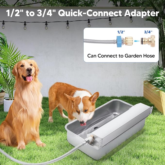 Automatic Water Dispenser for Dog, 6L Dog Water Bowl Dispenser, Large Water Feeder
