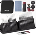 Nicpro Professional Miniature Painting Kit - 25PCS Miniature Paint Brushes Drybrush with Magnetic Painting Handle, Model Paint Brushes for Miniatures, Model, Craft, Acrylic Painting, with Nylon Bag