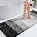 OLANLY Large Bathroom Rugs Mat 50x30, Extra Soft Absorbent Microfiber Bath Rugs, Rubber Backing, Quick Dry, Machine Washable Bath Mats for Bathroom Floor, Tub and Shower, Home Decor Accessories, Black