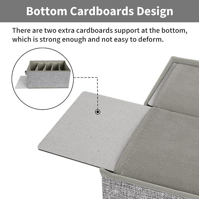GRANNY SAYS Pants Organizer for Closet, Drawer Organizers for Clothing, Wardrobe Clothes Organizers with Divider, Clothes Organizers and Storage, Jeans, Tshirt, Organizer, Gray, 6-Pack