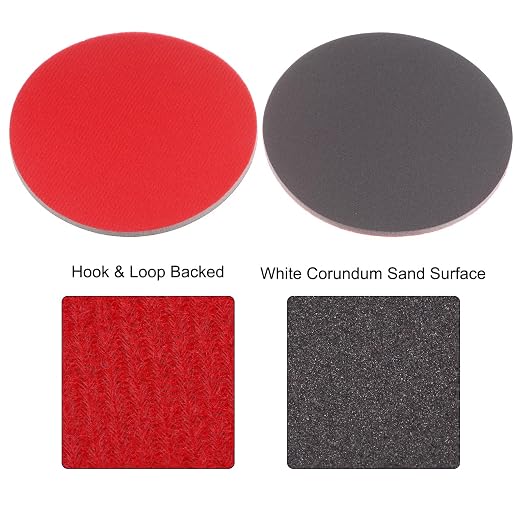 uxcell 30pcs 1500 Grit Sanding Sponge 6 Inch Hook and Loop Sponge Sanding Disc Wet/Dry for Car Wood Drywall Metal
