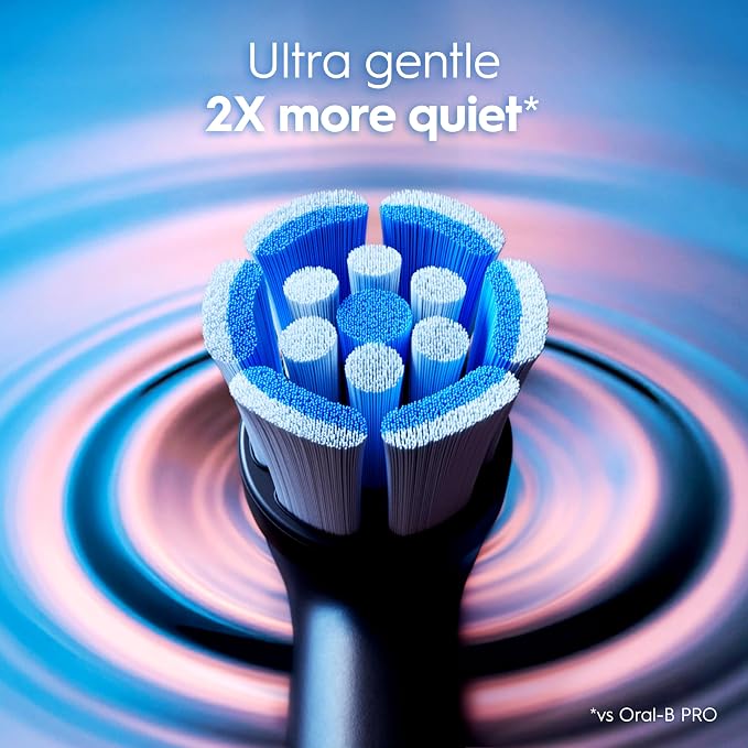 Oral-B Rechargeable Electric Toothbrush, iO2, 3 Cleaning Modes, Automatic Pressure Sensor to Protect Gums, Peach