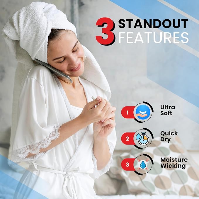 Infinitee Xclusives 100% Ring-Spun Cotton Bath Towels for Bathroom - Pack 4 | Luxury Super Soft, Absorbent & Quick-Drying |27x54 inches| Large Bathroom Towels Set |600 GSM| Gym, Shower, Spa & Hotel Use