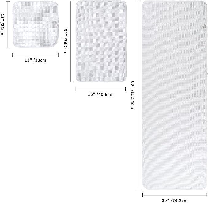 POLYTE 430 GSM Microfiber Quick Dry Lint Free Oversize Bath Towel Set, 6 Piece (Waffle Weave)