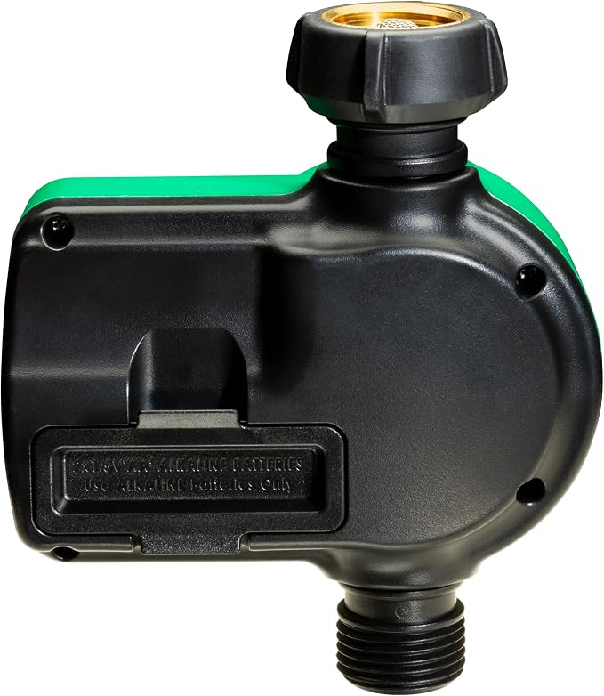 Rain Bird 1ZEHTMRS Simple-Set Hose End Timer, One Zone/Station, Battery Operated, 3/4" Garden Hose Thread, Heavy-Duty Brass Inlet, Dial with Brass Inlet