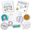A Brighter Year Color The Cosmos Virgo Gift Bundle - Adult Mini Coloring Book (3" x 3" - 50 Pages), Post It Notes (50-3” x 3”), Stickers - Stress & Anxiety Relief - Mindfulness, Gift, Travel