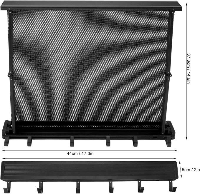 Wall Mounted Laundry Drying Rack, Collapsible Net Template, Space Saving Foldable Clothes Drying Rack with Quick Retractable Design for Patio, Bathroom, Indoor (Black)