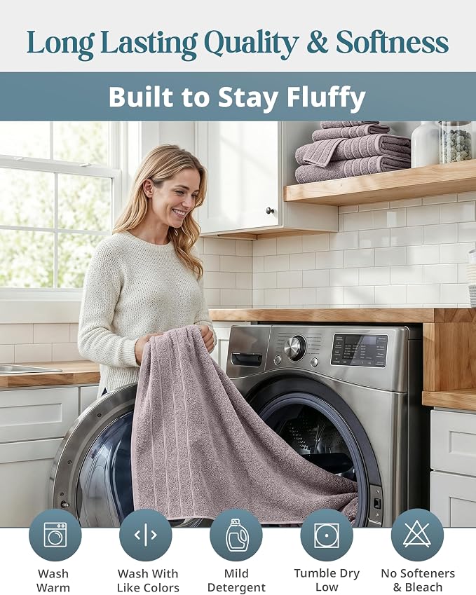 Casa Platino Bathroom Towel Set 18 Piece Soft Absorbent - Platinum | Hotel Towels - Coordinated Colors, Dobby Border Accent, OEKO-TEX Certified, Ring-Spun Durability, Ring-Spun Cotton