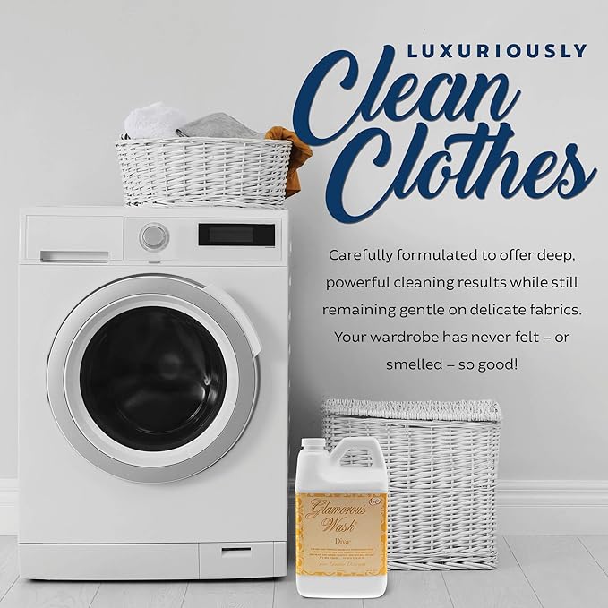 Tyler DIVA Glamorous Wash Laundry Detergent- 64oz - With Olivi Stain Remover Pen - Fresh Scented Sachet - Laundry Detergent - For Washing Clothes, Linen, Lingerie, Expensive Fabric, Sheets