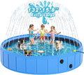 EPN Large Foldable Dog Pool – 0.55MM PVC 2-in-1 Portable Bathtub & Sprinkler for Dogs, Cats, Kids – Heavy Duty, Non-Slip, Summer Water Toy (132 in)
