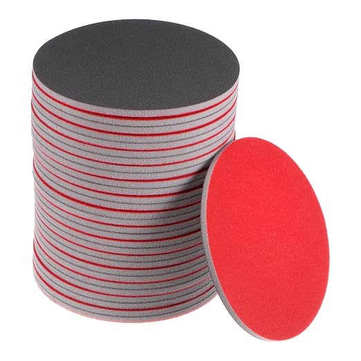 uxcell 30pcs 600 Grit Sanding Sponge 6 Inch Hook and Loop Sponge Sanding Disc Wet/Dry for Car Wood Drywall Metal