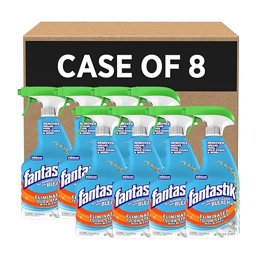 Fantastik 696716 All-Purpose Cleaner with Bleach, Fresh Clean, 32oz Trigger Bottle (Case of 8),(packaging may vary)