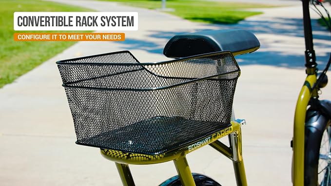 Razor EcoSmart Cargo Adult Electric Utility Scooter with Convertible Rack and Storage System, 1000W Motor, 5 Speeds, 16” Wheels, LED Display, Green