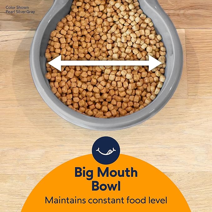 Petmate® Replendish® Automatic Dog Feeder Gravity Pet Treat Dispenser with Microban Antimicrobial Protection, Wide Mouth Bowl, 100% BPA Free - 5 lb