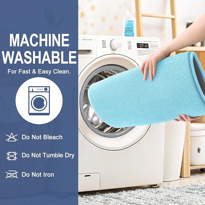 OLANLY Memory Foam Small Bathroom Rugs 24x16, Absorbent Bath Mat, Sky Blue | Soft Quick Dry Bath Mat Rugs, Non-Slip, Machine Washable Mat for Bathroom Floor, Tub and Shower, Home Decor Accessories