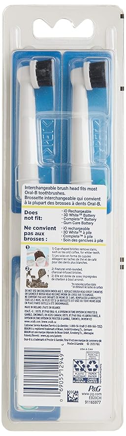 Oral-B Charcoal Electric Toothbrush Replacement Brush Heads Refill, 3 Count (Pack of 5)
