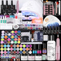 Glamonade Acrylic Nail Kit for Beginners: 0 Experience Needed to Complete Acrylic Nail Starter Kit with 48W Nail Lamp & Drill for Home DIY Manicure