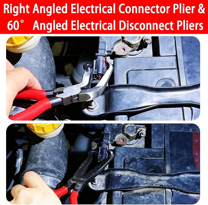 12PCS Auto Fuel Line Disconnect Tool & Electrical Disconnect Pliers Set, Trim Removal Tool & Automotive Electrical Terminal Connector Separator Removal Tool Kit, Automotive Repair Tool Kit