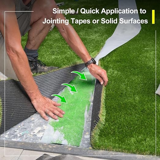 Threlaco 1 Tube Turf Glue for Artificial Grass 10 oz Artificial Turf Tape Grass Paint Concentrate Glue Carpet Adhesive for Synthetic Surfaces(No Caulk Gun)