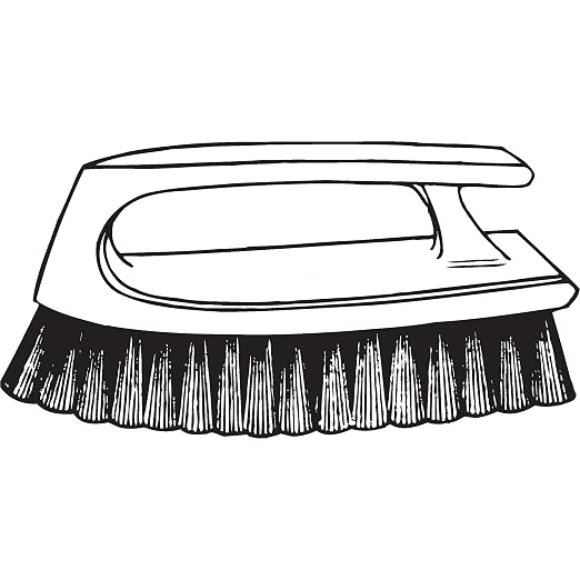 Rubbermaid Commercial Products Iron Handle Scrub Brush, 6-Inch, Yellow/Blue, for Tile/Grout/Walls/Countertops, Pack of 12