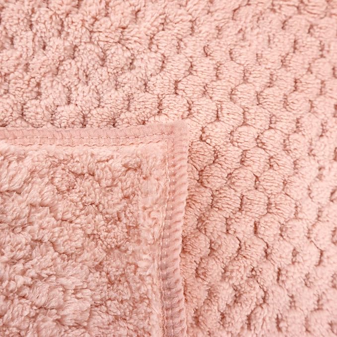 YTYC 39x78 Bath Sheets Set,Towels for Bathroom,Pink,6-Pieces | 2 Extra Large Bath Towels, 2 Hand Towels, 2 Washcloths, Super Soft,Highly absorbent,Hanging Loop,80% Polyester