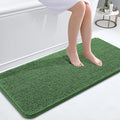OLANLY Bathroom Runner Rugs 47x20, Soft Absorbent Chenille Bath Rugs, Rubber Backing Quick Dry, Machine Washable Long Bath Mats for Bathroom Floor, Tub and Shower, Home Decor Accessories, Olive Green