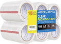 JARLINK 18 Rolls Clear Packing Tape, Heavy Duty Packaging Tape | Stronger and Thicker 2.8mil, 2" Wide. 60 Yards per Roll, 1080 Total Yards. Moving Supplies for Shipping Packaging Sealing