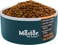 Master Pet Supply Stainless Steel Dog Bowls - 128 oz, Heavy Duty - Emerald Sea, Double Wall Extra-Thick Insulated, Non-Slip Pet Water Bowl for Dogs, Cats & Pets, Anti Rust Metal, Dish Washer Safe