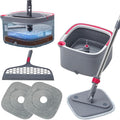 Heavy Duty Square Spin Mop for Floor Cleaning, Machine Washable Pads