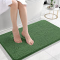 OLANLY Small Bathroom Rugs 24x16, Extra Soft Absorbent Chenille Bath Rugs, Rubber Backing Quick Dry, Machine Washable Bath Mats for Bathroom Floor, Tub and Shower, Home Decor Accessories, Olive Green