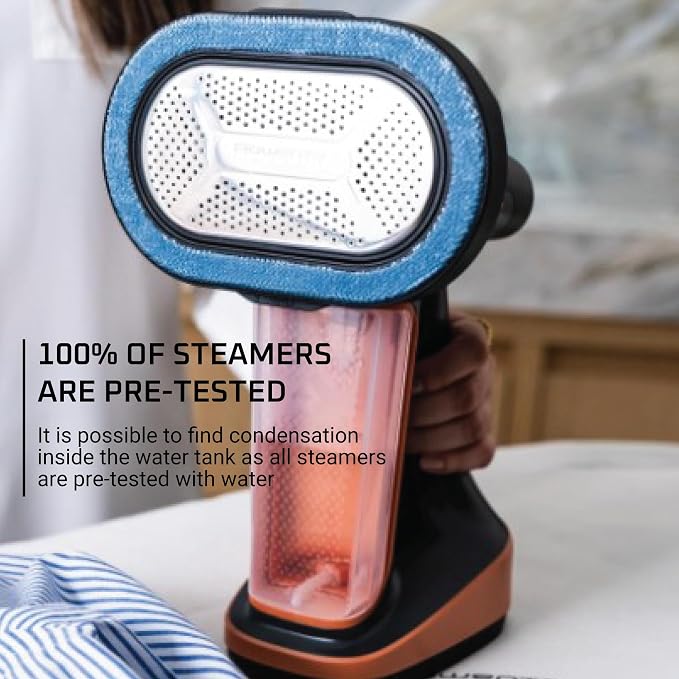 Rowenta Pure Force 3-in-1 Steamer Iron for Clothes XL Soleplate DR8855 | 40% larger soleplate, 300% more steam, 5 settings, Reversible pad system, 7.1 oz tank, 12 min autonomy, Auto-off